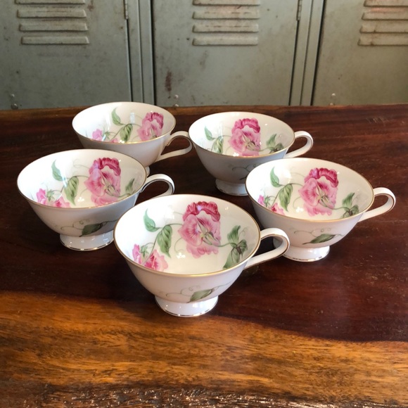 Vintage Other - Vtg 5 Teacups | Sweet Peas Bavarian China